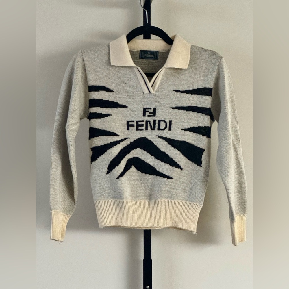 Vintage Fendi Animal Print Sweater Euro